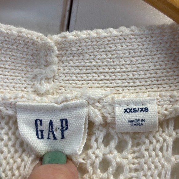 Gap Womens Boho Chic Chunky Oversized Poncho Sweater Size XXS Festival Neutral - Picture 3 of 7